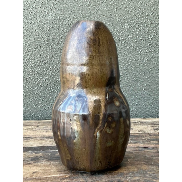 Late 20th Century Vintage Original Studio Pottery Vase For Sale - Image 5 of 12