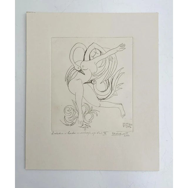 Leszek Rózga, Swans and Leda, 2010, Etching on Paper For Sale - Image 4 of 6