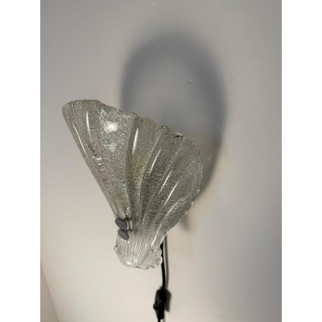 Glass Glass Shell Wall Lamp from Sölken Leuchten For Sale - Image 7 of 11