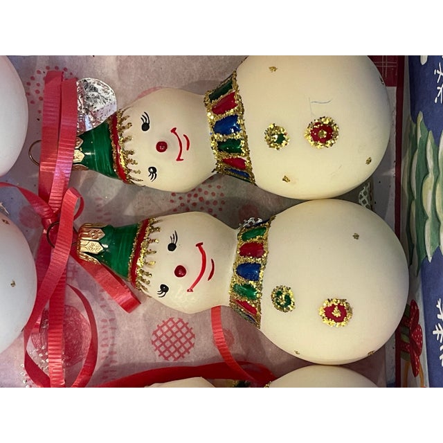 White 50 S Vintage European Christmas Ornaments Figurines For Sale - Image 8 of 10