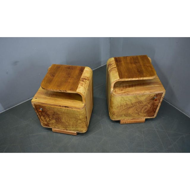 Art Deco Bedside Tables, Czechoslovakia, 1937, Set of 2 For Sale - Image 3 of 18