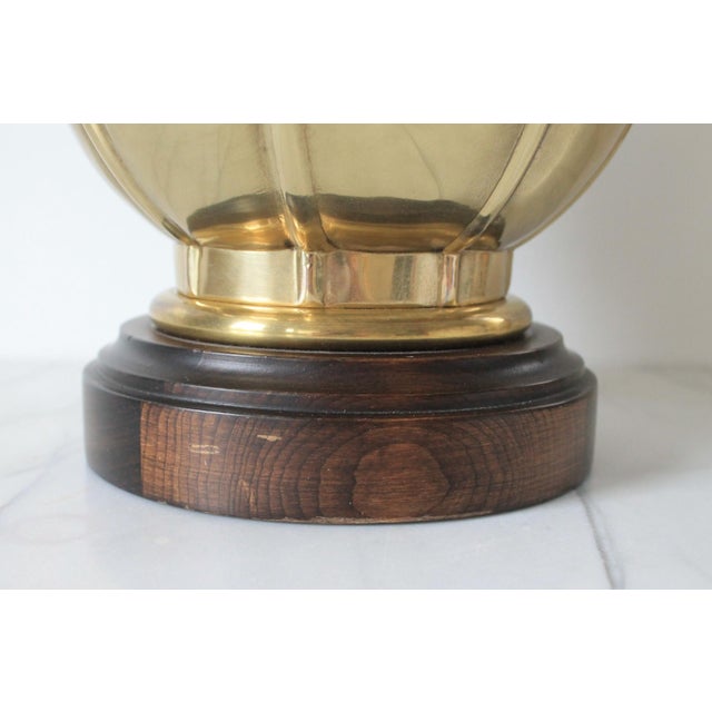 Vintage Brass Table Lamp For Sale In Milwaukee - Image 6 of 10