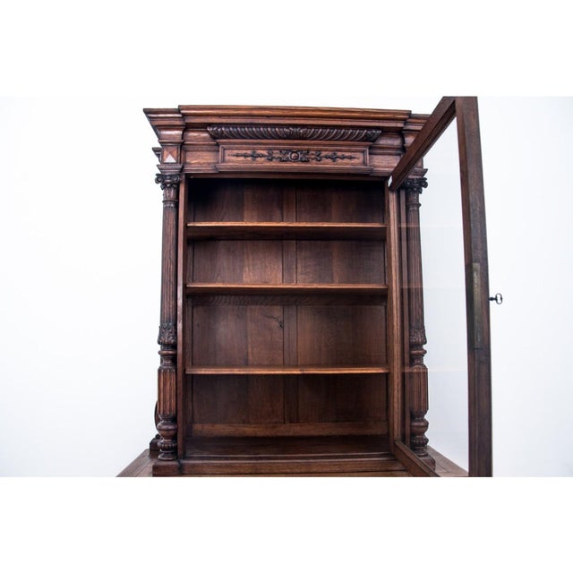Antique French Oak Display Cabinet, 1870 For Sale - Image 9 of 11