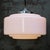 Metal Vintage Art Deco White Opaline Glass Pendant Lamp from Philips For Sale - Image 7 of 9