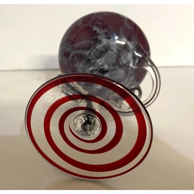 Glass Hand Blown Amethyst “Jellyfish” Polish Art Glass Centerpiece Bowl - Attributed Jozefina Krosno For Sale - Image 7 of 8