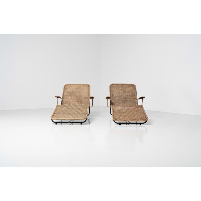 1950s Set of Rattan Lounge Chairs by Carlo Hauner and Martin Eisler, 1955 For Sale - Image 5 of 12