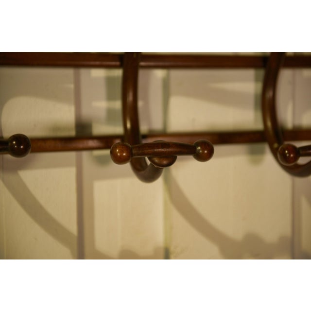 Wall-Mounted Coat Rack in Bent Beechwood from Thonet, 1930s For Sale - Image 3 of 10