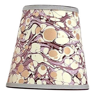 Raspberry Marbled Paper Chandelier shade - 4”x6”x6” For Sale