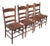 19th Century Ladderback Wood Dining Chairs - Set of 4 For Sale