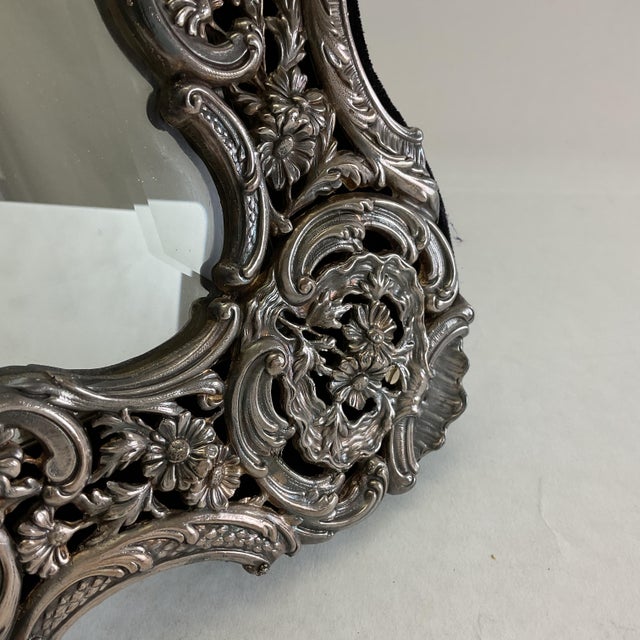 After a XIX - C. Rare Gem Silver Victorian Mirror , One of a Kind. For Sale In New York - Image 6 of 18