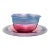 Early 20th Century Set of 2, Venetian-Style Art Glass Finger Bowl and Matching Underplate For Sale