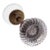 Pair of Vintage Fluted Clear Glass Door Knobs For Sale