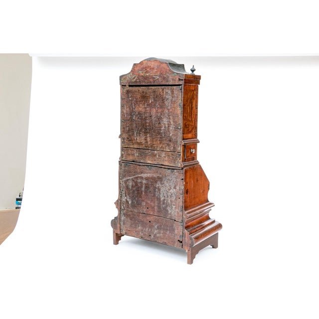 Antique Salesman Sample English Walnut Secretary Bookcase For Sale - Image 18 of 18
