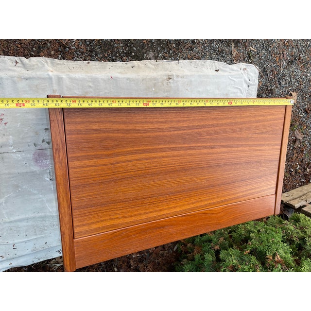 Wood Mid-Century Modern Danish Teak Flip-Top Vanity or Desk - 1960s For Sale - Image 7 of 9