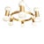 Luxury gold ring Chandelier with gradient white spheres. Impressive metal frame in gold 24k plating bath. Exclusive design...