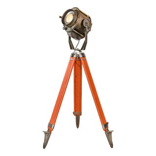 Orange Theater Spotlight Floor Lamp from ADB Belgium, 1960s For Sale