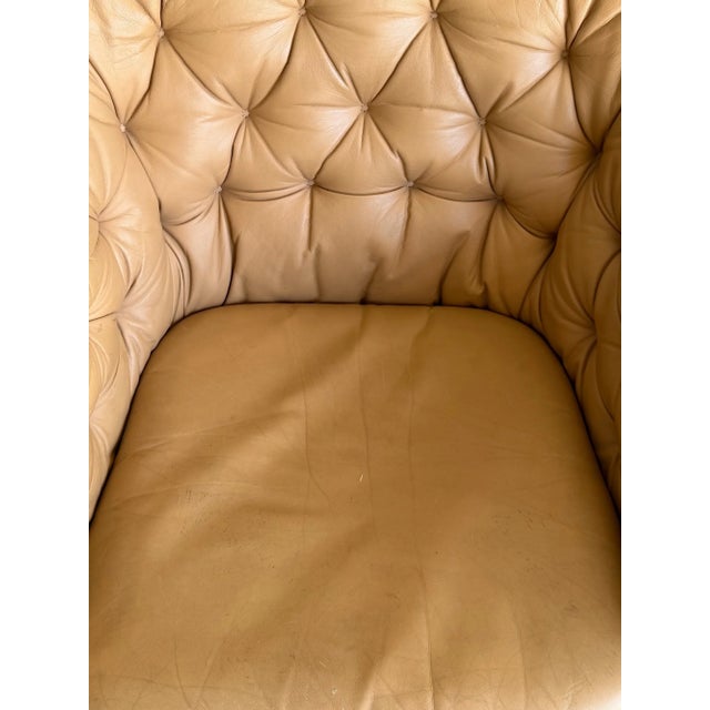 Tan 1970s ‘Pedro’ Armchairs Attributed to Gunnar Kentemo in Tan- Pair For Sale - Image 8 of 16