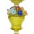 Murano Antique Venetian Murano Yellow Spots Basket of Flower Gold Fleck Italian Footed Drinking Glass Chalice For Sale - Image 4 of 7