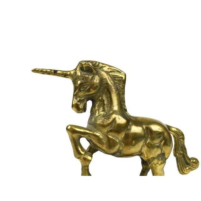 Vintage Brass Unicorn Horse Figurine Model Chairish