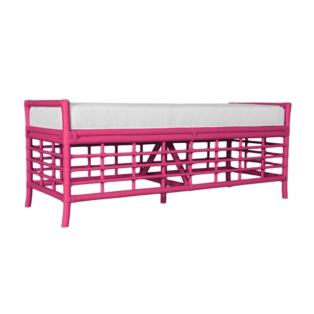 Not Yet Made - Made To Order Luna Bench - Pink For Sale - Image 5 of 7