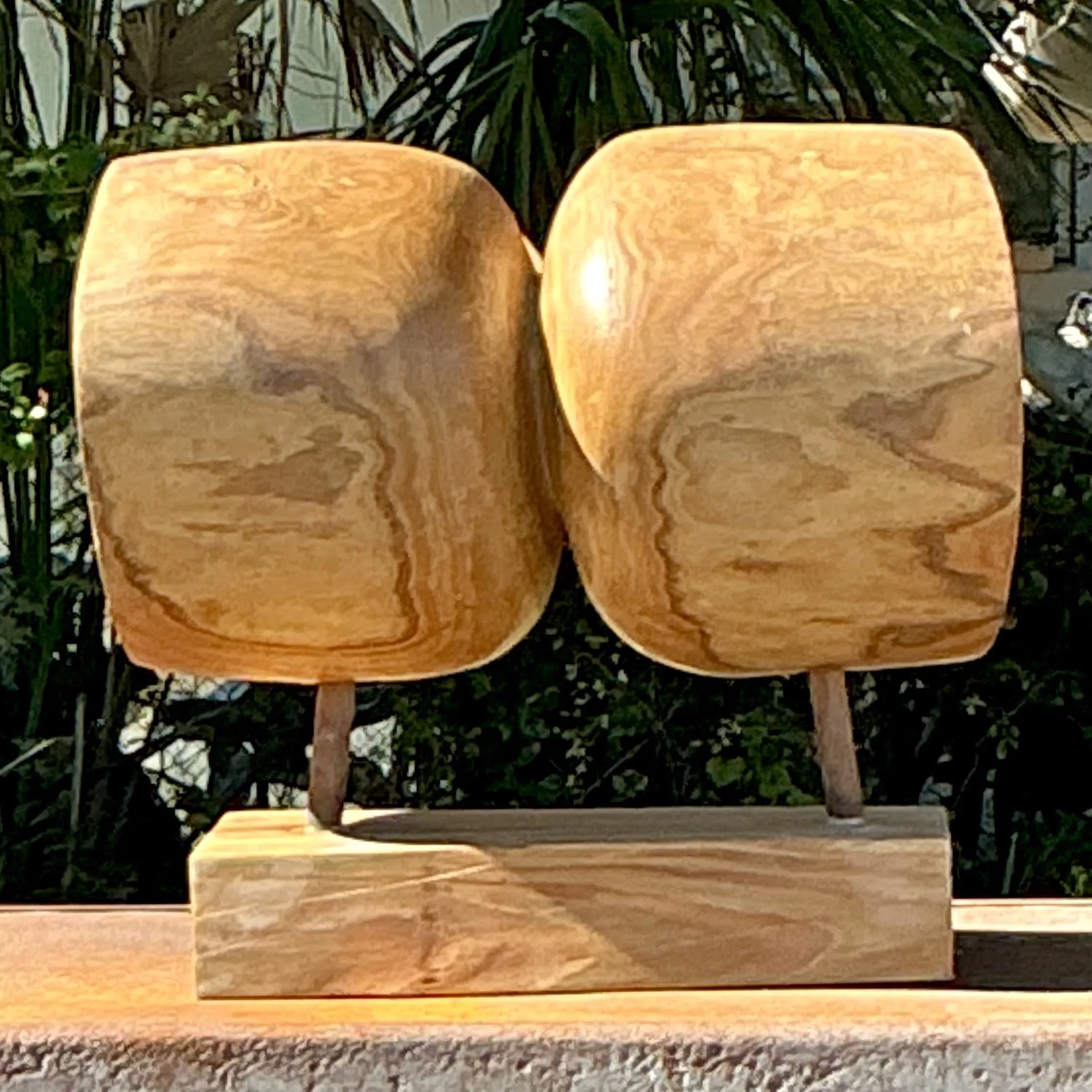 Vintage Boho Carved Z Wood Abstract Sculpture — additional photo 2
