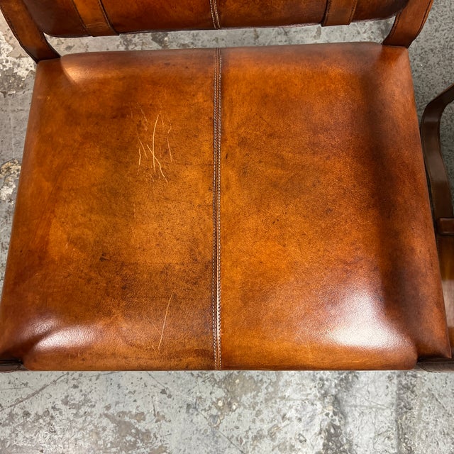 Restoration Hardware Buckle Leather Desk Chairs, a Pair Chairish