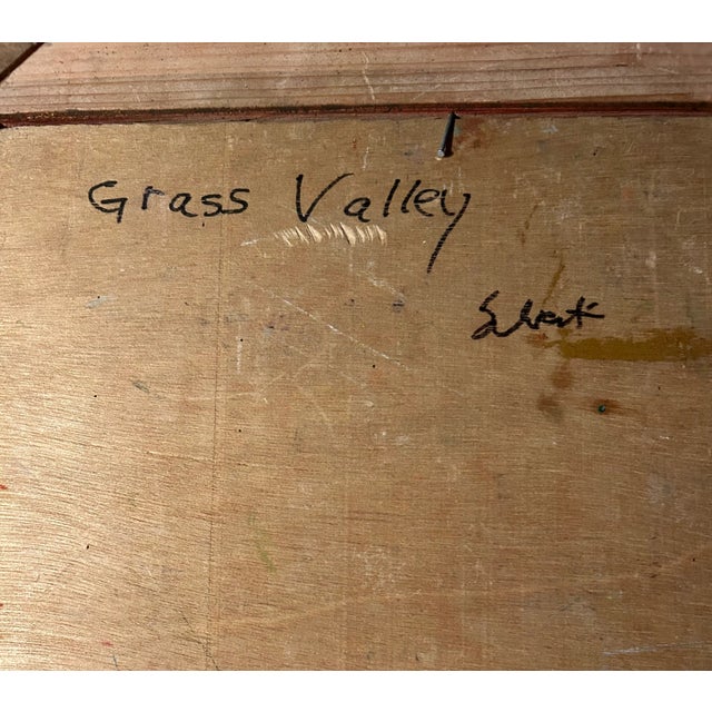 Silvio Silvestri, Listed Artist (1948-2018) Grass Valley Farm With Pond Landscape Painting Including the Ornate Antique Gold Frame For Sale - Image 10 of 11