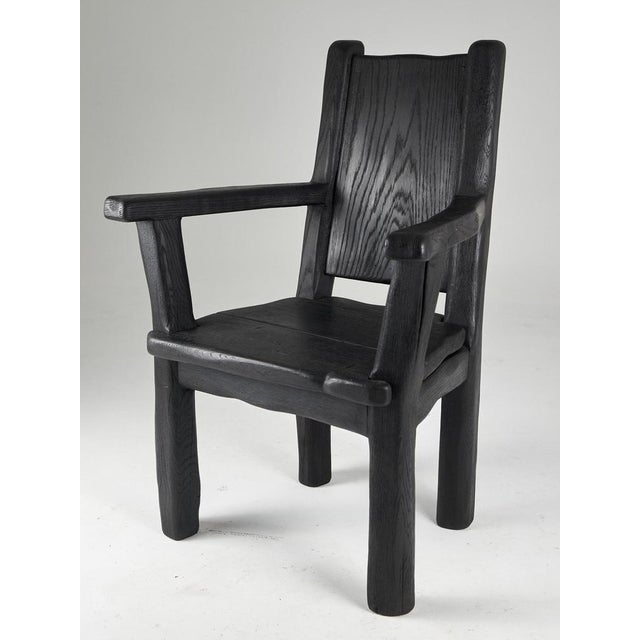 Very elegant massive oak armchair. Built and designed by master craftsman. Very elegant and durable chair for generations...