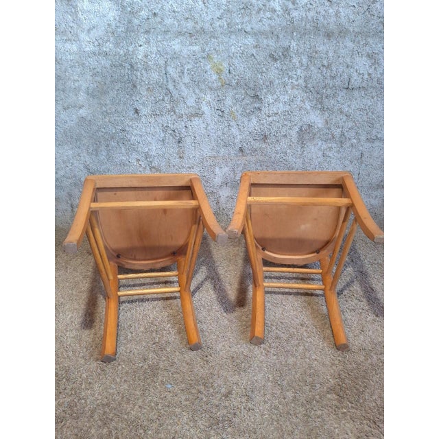 Bistro Chairs in Beech from Luterma, 1950s, Set of 8 For Sale - Image 13 of 16
