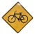 Vintage Reflective Bicycle Road Sign For Sale