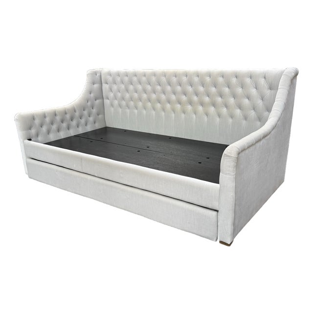 Twin Size Restoration Hardware Devyn Tufted Daybed + Trundle For Sale