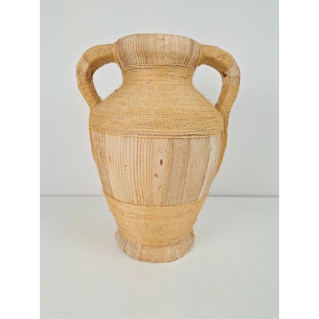 Mid-Century Terracotta Amphora Jar Vase with Handles, 1950s For Sale - Image 9 of 9
