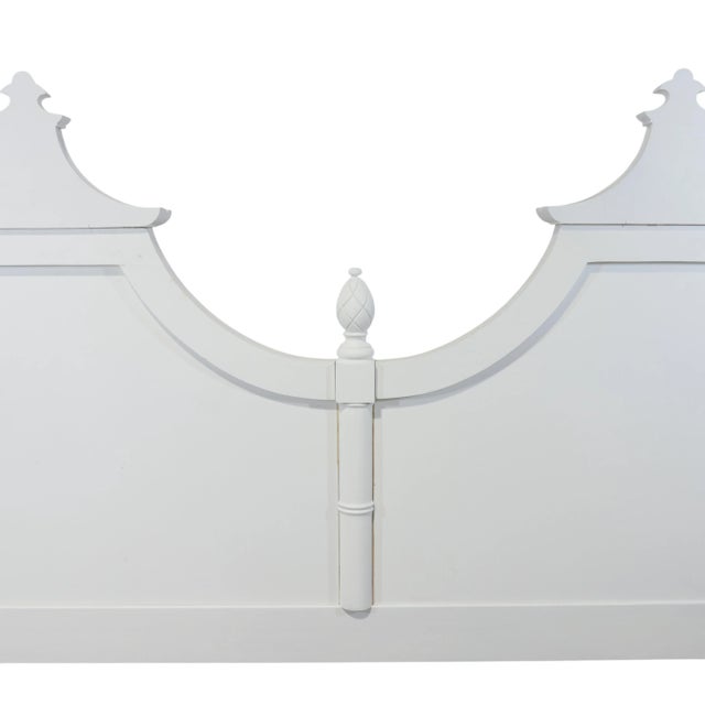 Thomasville Pagoda Headboard, Kingsize Double Pagoda Headboard. For Sale - Image 10 of 11