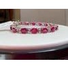 19 Carat Ruby & 1 Carat Diamond Affordable Tennis Bracelet 14 Karat White Gold For Sale - Image 16 of 18