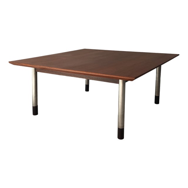 Mid-Century Modern Italian Coffee Table in Wood and Metal, 1960s For Sale