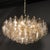 Modernist Hand-Blown Murano Smoked Glass Polyhedral Chandelier in Brass Fittings For Sale - Image 16 of 18