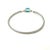 1990s David Yurman Blue Topaz Diamond 3mm Cuff Bracelet Size M Silver Estate For Sale - Image 4 of 5