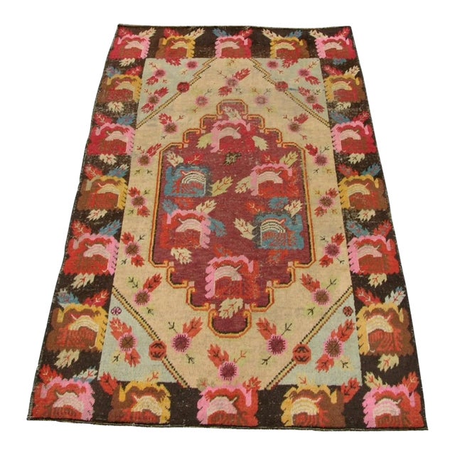 1900s Antique Samarkand Rug For Sale