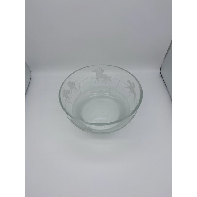 White Hand Cut Crystal Polo Bowl For Sale - Image 8 of 9