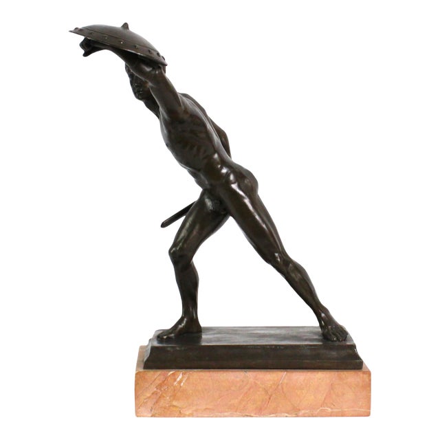 Antique 19th Century Bronze Sculpture of Soldier by Jean Dider Debut For Sale
