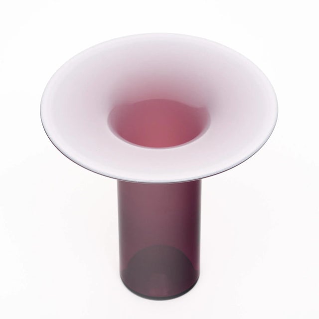 Purple Vintage Murano Glass Purple Vase For Sale - Image 8 of 9