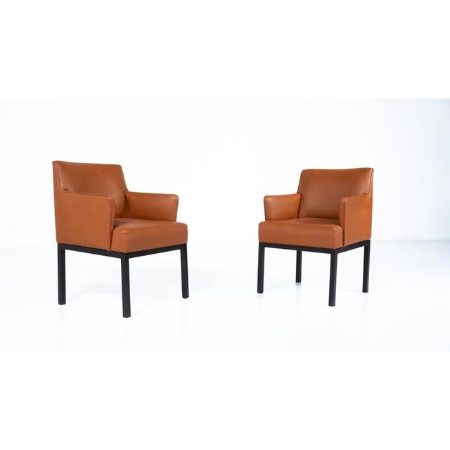Mid-Century Armchairs Mod 56 by Jules Wabbes for Mobilier Universel, 1960, Set of 2 For Sale - Image 8 of 13