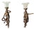 Art Nouveau Figural Wall Sconces of Sailor and Female Farmer, France, 1890, Set of 2 For Sale