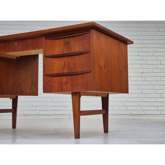 Vintage Danish Teak Desk, 1960s For Sale - Image 6 of 18