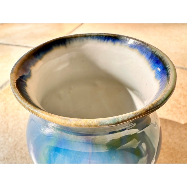Art Deco Ceramic Vases with Green-Blue Gradient from Hugo Reinhold & Co, Germany, 1930s, Set of 2 For Sale - Image 18 of 18