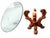 Acme Furniture Dresden Dining Table Cherry Oak/Clear Glass Elegant Pedestal Base For Sale - Image 4 of 4