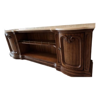 1970s Marble Top Entry Hall Credenza For Sale