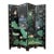 Vintage Chinese Four Panel Room Divider, Folding Screen With a Chinoiserie Pond Scene Painted on Both Sides For Sale