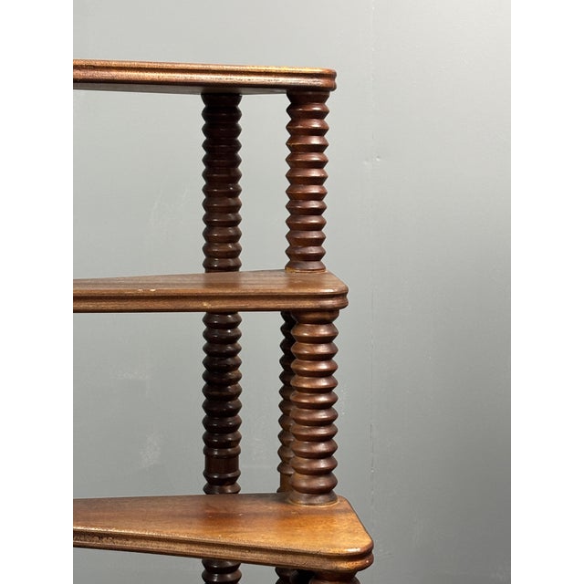 Mid-Century French Turned Wood Library Steps in the style of Charles Dudouyt, 1950s For Sale - Image 15 of 18