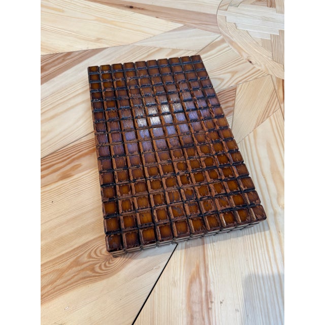 1970s Vintage Geometric Wood Decorative Box For Sale - Image 5 of 8